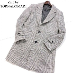 19AW★ Zero by TORNADOMART トルネードマート 秋冬 ビッグヘリンボーン ループ ツイード チェスター コート Sz.M　メンズ　G1T02962_9#N