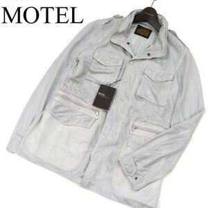 【新品 未使用】 MOTEL モーテル 春夏 M-65★ メッシュ ミリタリー フィールド ジャケット Sz.1　メンズ グレー 定価3.8万★　G2T02585_8#M