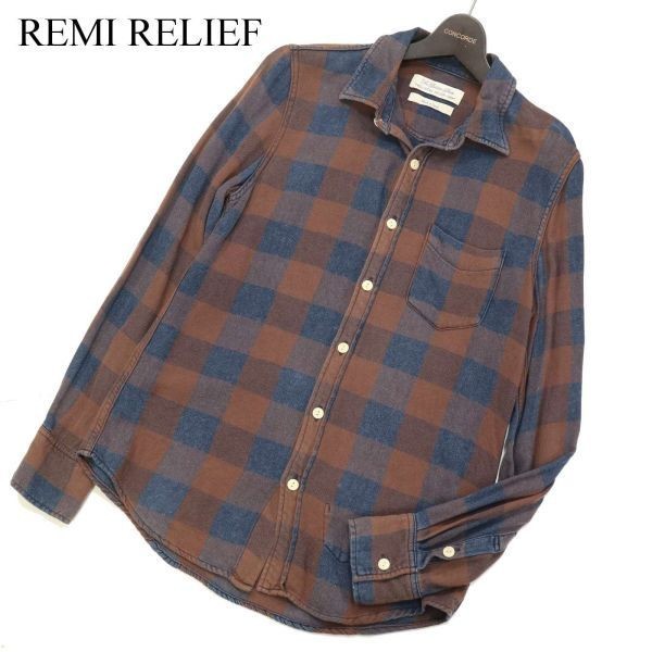 Yahoo!オークション -「remi relief レミレリーフ チェックシャツ