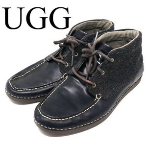 UGG アグ オーストラリア 1003885 vibramソール★ 秋冬 ウール × レザー ショート ブーツ Sz.28cm　メンズ　G2G00265_C#T