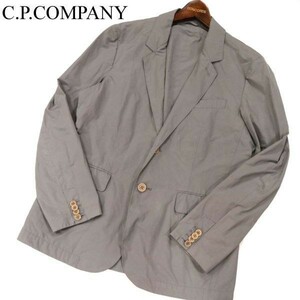 C.P.COMPANY シーピーカンパニー 春夏 薄手★ アンコン テーラード ジャケット ブレザー Sz.50　メンズ グレー　G3T00756_3#M