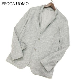 EPOCA UOMO エポカ ウォモ 春夏 リネン&コットン★ アンコン カット テーラード ジャケット Sz.48　メンズ グレー　G3T00853_3#M