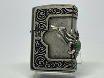 送料無料 ZIPPO[ジッポー]ZP ストーンウイングメタル 200FB 古美バレル ターコイズ_画像1