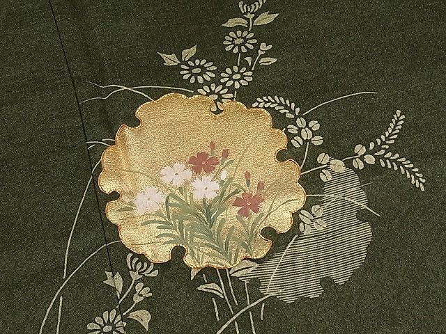 平和屋着物□訪問着駒刺繍雪輪草花文金彩反端付き逸品未使用ze4785