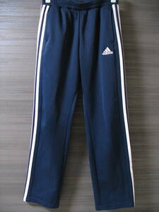 中古◇adidasアディダス　ジュニア１５０　ネイビー３本線ジャージ