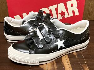 22年製 直営店限定 CONVERSE ONESTAR J V-3 コンバース ワンスター ベルクロ MADE IN JAPAN 日本製 国産 ブラック ホワイト 黒×白 US9.5