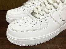 22年製 NIKE AIR FORCE 1 LO '07 ナイキ エアフォース ローカット AF1【CW2288-111】WHITE LEATHER ホワイト レザー 白 US9.5_画像4