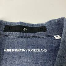 ストーンアイランド デニムシャツ ミリタリー m65 シャンブレー 半袖 M L ワークシャツ ボタンダウン SHIRT stoneisland_画像3