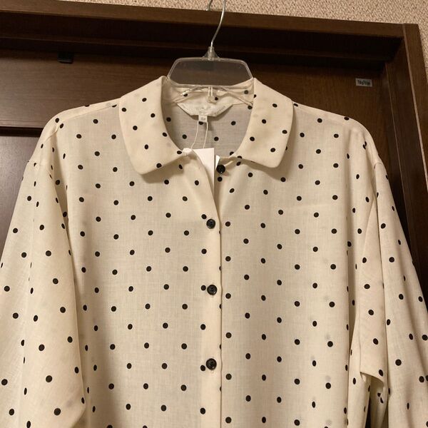 新品 To★b. by agnes b. ドット柄シャツワンピース七分袖38