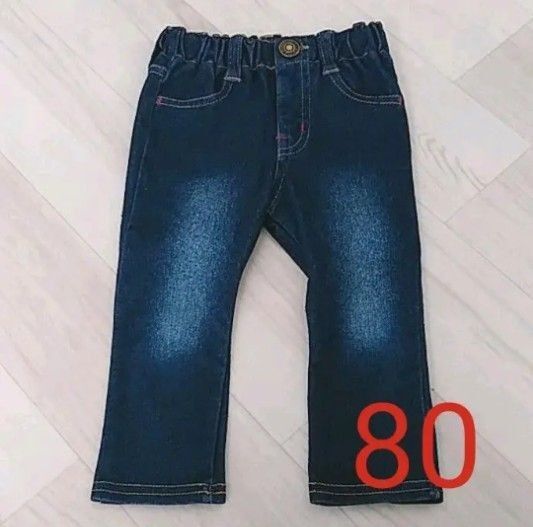 キッズ・子供用 レギンスジーパン 80サイズ 長ズボン パンツ デニムパンツ