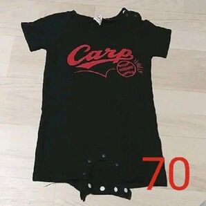 広島カープ ベビーロンパース 紺色 ネイビー 70サイズ 半袖