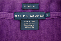 Y-5808★送料無料★RALPH LAUREN ラルフローレン SKINNY FIT★正規品 パープル ポニーロゴ刺繍 鹿の子 スキニーフィット 半袖 ポロシャツ S_画像4