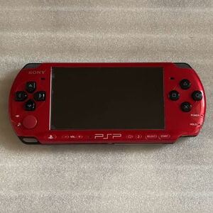 SONY PSP PSP-3000 ゲーム機 本体 ソニー Playstation Portable レッド ブラック プレイステーションポータブル ジャンク