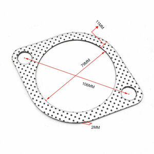 汎用 マフラーガスケット 中間パイプ 太鼓 ガスケット マフラー 2穴 79パイ 80パイ 79mm 80mm　中間マフラー シルビア クラウン アリスト