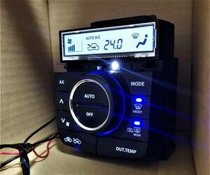 パレットSW MK21S　LED打ち換え済み エアコンパネル☆ 4WD車用