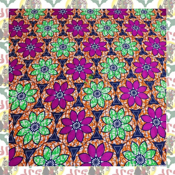 【SALE/180cm x 110cm/2ヤード】アフリカンプリント生地 barg-o07 アフリカ布 アフリカ生地 ゴールドプリント アンカラ キテンゲ パーニュ