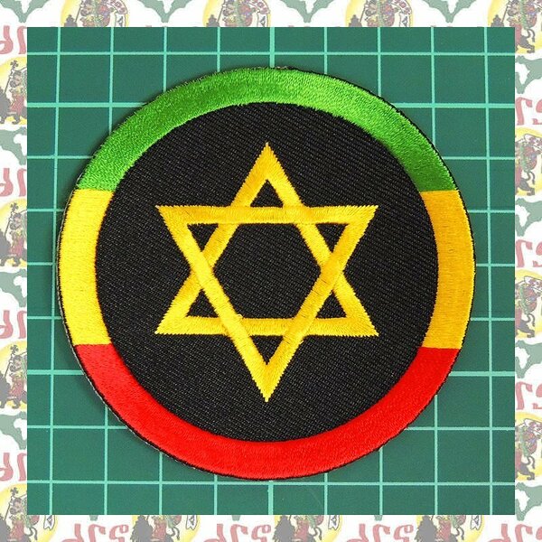 刺繍アイロンワッペン wap-a83　エチオピア ハイレセラシエ皇帝 ジャマイカ ラスタ ラスタカラー レゲエファッション ラスタファッション