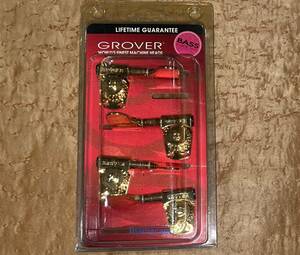 新品 Grover 145G 2+2 パッケージ入 2 In Line Titan Electric Bass Tuners Gold グローバー ベース 2:2 2x2ペグ ゴールド 20:1 gear ratio