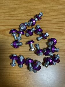 M6 number plate bolt number frame bolt nut lock bolt number bolt number lock fender purple 20 piece 