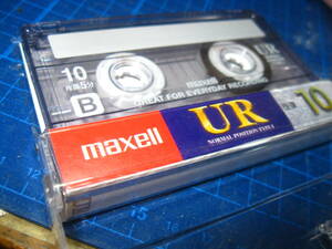 7使用済み　中古　 カセットテープ　日立Maxell　UR10　Type1　ノーマル　10分 　1本　爪あり　No.1229