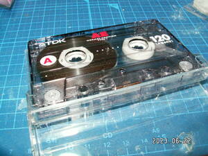 7使用済み　中古　 カセットテープ　TDK　AE120　Type1 ノーマル　120分 　1本　爪あり　No.1296　未記入インデックス付き