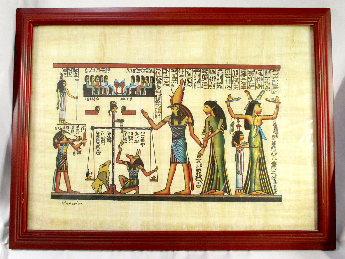 ★मिस्र के कपड़े की पेंटिंग फ़्रेम: 49.5×37.5 सेमी★S10114, कलाकृति, चित्रकारी, अन्य