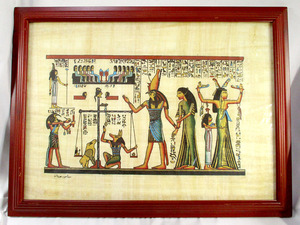 Art hand Auction ★Egyptian fabric picture framed Frame: 49.5 x 37.5cm★S10114, Artwork, Painting, others