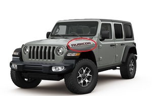 JLラングラー・ラングラーアンリミテッド 【RUBICON】ルビコン サイドデカール レッド×ブラック 【Chrysler JEEP純正部品 MOPAR】