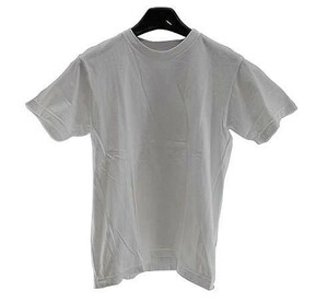 SS0641◇ 新品 トップス クルーネック シャツ Tシャツ 袖短め 無地 コットン100% Sサイズ 白 ホワイト 送料 350円