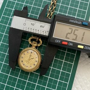 実働 CITIZEN シチズン 懐中時計 手巻 機械式 17石 ゴールド ゴールドチェーン IW306AT05CTZ//の画像6