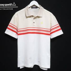 Lecoqsportif GOLF COLLECTION ルコック カノコポロシャツ 薄手 清涼生地 ドライ 半袖トップス メンズ ゴルフウエア 紳士 Lサイズ 春夏物の画像1