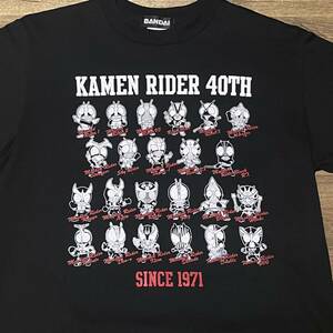 BANDAI 仮面ライダー 40周年 メンズ Tシャツ Kamen Rider shirt