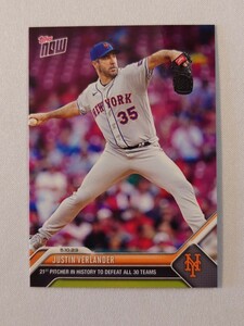 topps now card Justin Brooks Verlander New York Mets #265 MLB 2023 トップスナウ ジャスティン・バーランダー ニューヨーク・メッツ