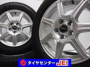 15インチ IG60 195/65R15 6J+45 100 プリウス/プレミオ 中古スタッドレスタイヤホイール【4本セット】送料無料(ASA15-0640）