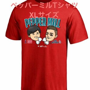 【新品未開封】大谷翔平×ラーズヌートバーペッパーミルTシャツ赤色XLサイズMLBショップ