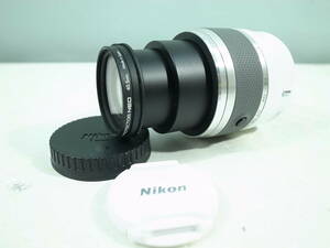 ◇Nikon 望遠ズームレンズ 1 NIKKOR VR 30-110mm　1:3.8-5.6 ホワイト ニコンCXフォーマット専用　（管理：4472）