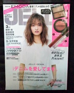 [04282]JELLY ジェリー 2017年3月号 ぶんか社 女性向け 綾野剛 松坂桃李 菅田将暉 アイテム コスメ 冬ファッション デニム モデル メイク