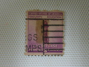 外国切手 使用済 単片 アメリカ合衆国 ⑨ ヒンジ跡