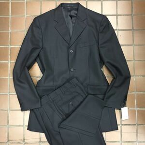 【新品未使用】紳士服　背広　3つボタンスーツ/Lサイズ YA6/サイドベンツ/2タック/マイクロドット柄　黒/激安★高級　英国紳士スーツ秋冬物