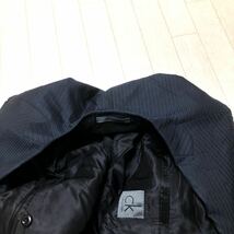 3559★ ck Calvin Klein カルバンクライン スーツ テーラードジャケット ストライプ シルク混 38 メンズ ネイビー_画像5