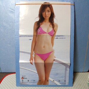 * Seto ..* magazine scraps binding ( breaking the seal settled ) all 16P three folding pin nap poster singer woman super star bikini model swimsuit bikini including carriage ③