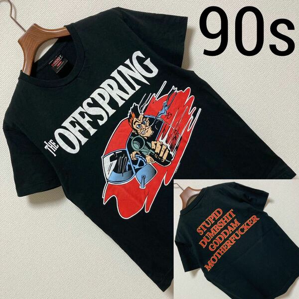 90s Vintage■THE OFFSPRING■バンT Tシャツ S 黒 ブラック オフスプリング 1998 コピーライト SMASH BAD HABIT