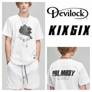 21ss■デビロック キックスシックス■PALMBOY コラボ Tシャツ XL 白 ホワイト KIXSIX Devilock パームボーイ デヴィロック