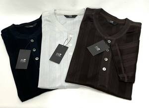  new goods unused tag attaching *23 district HOMME Henley neckline cut and sewn 3 pieces set 46(M size )