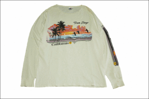 【M(38-40)】 82's M 長袖 Tシャツ ロンT USA製 カリフォルニア サンディエゴ ビンテージ ヴィンテージ USA 古着 オールド GE107