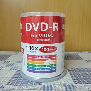 №6122S 未開封 HI-DISC 録画用DVD-R HDDR12JCP100 (CPRM対応/16倍速/100枚) 