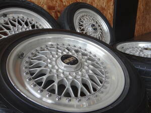 希少 当時物 BBS GERMANY GESCHMIEDET RS137 7Jx16H2ET45/RS225 8Jx16H2ET45/PCD 114.3/H5/ハプ経約：58mm 4本セット