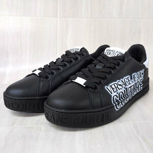  Versace jeans kchu-ru new goods sneakers 71YA3SKD ZP035 899 45 black low cut shoes leather × Neo pre n parallel imported goods 