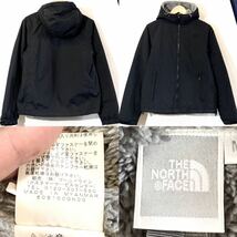 THE NORTH FACE！COMPACT NOMADO JACKET！ノマドジャケット！両面ロゴ！撥水！防水！軽量！ボア！フリース！ノースフェイス！定価2万円！黒_画像3