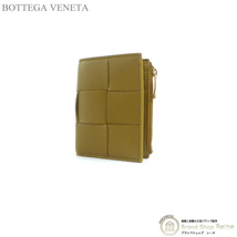 ボッテガ ヴェネタ （BOTTEGA VENETA） マキシ イントレ ミニウォレット コンパクト 二つ折り 財布 651381 エイコーン（新品）_画像1